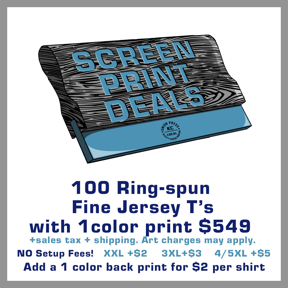 100 Ringspun Lightweight T's Special $549